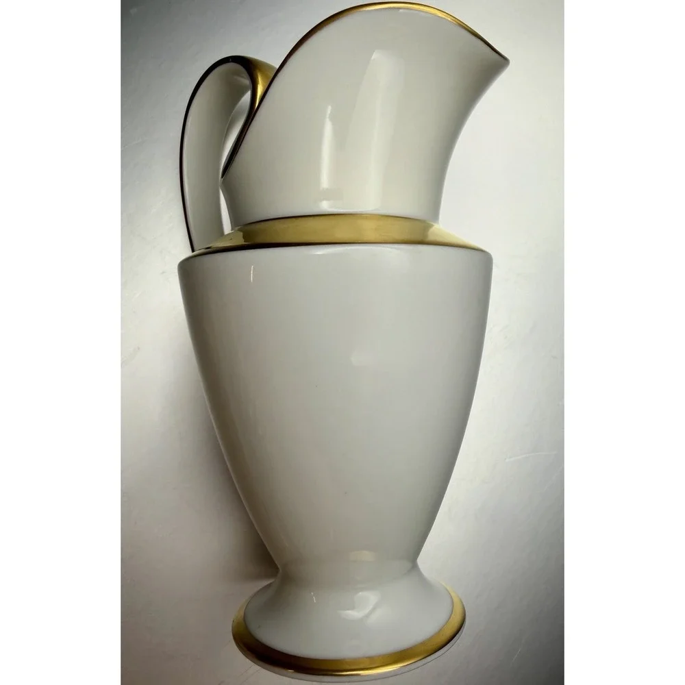 Fürstenburg Empire‎ Porcelain Creamer Gold Trim 5 3/8